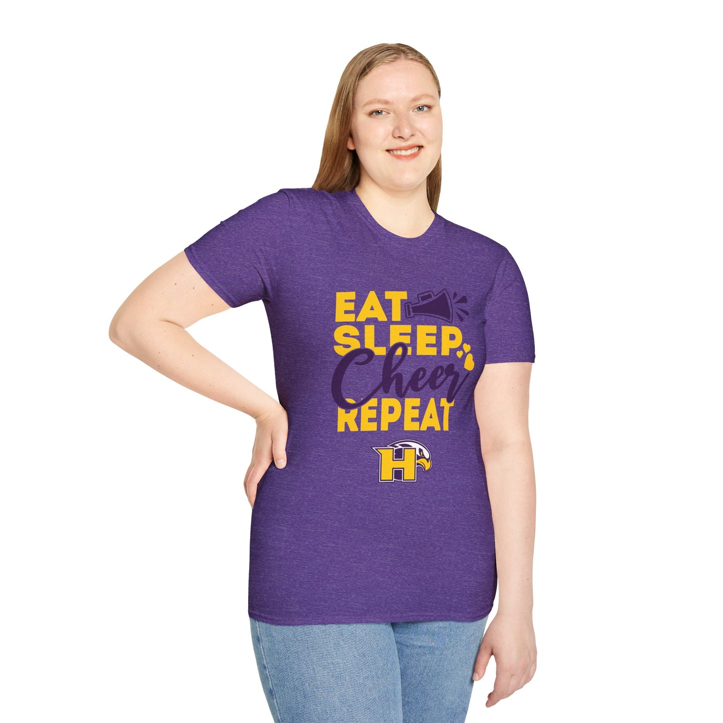 Cheer - Adult T-Shirt - Eat Sleep Cheer Repeat