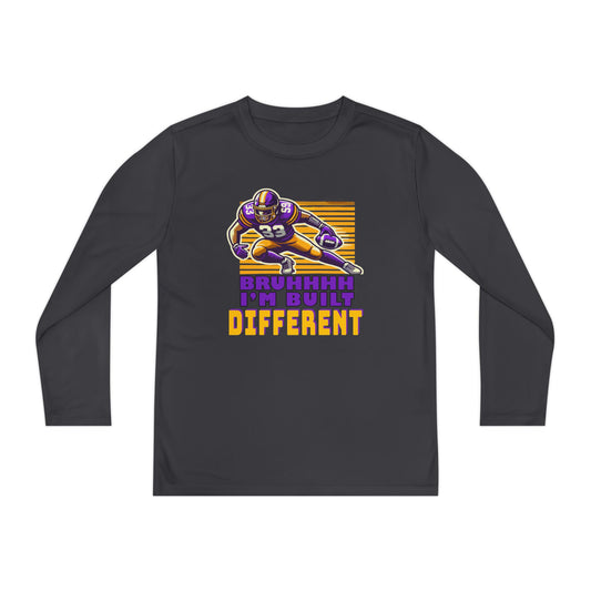 Football - Youth Long Sleeve - 'Bruhhhh I'm Built Different'