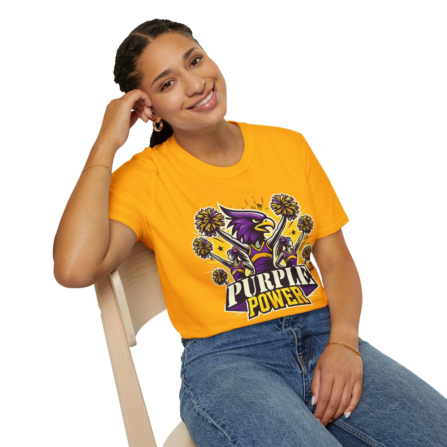 Cheer - Adult T-Shirt - Purple Power