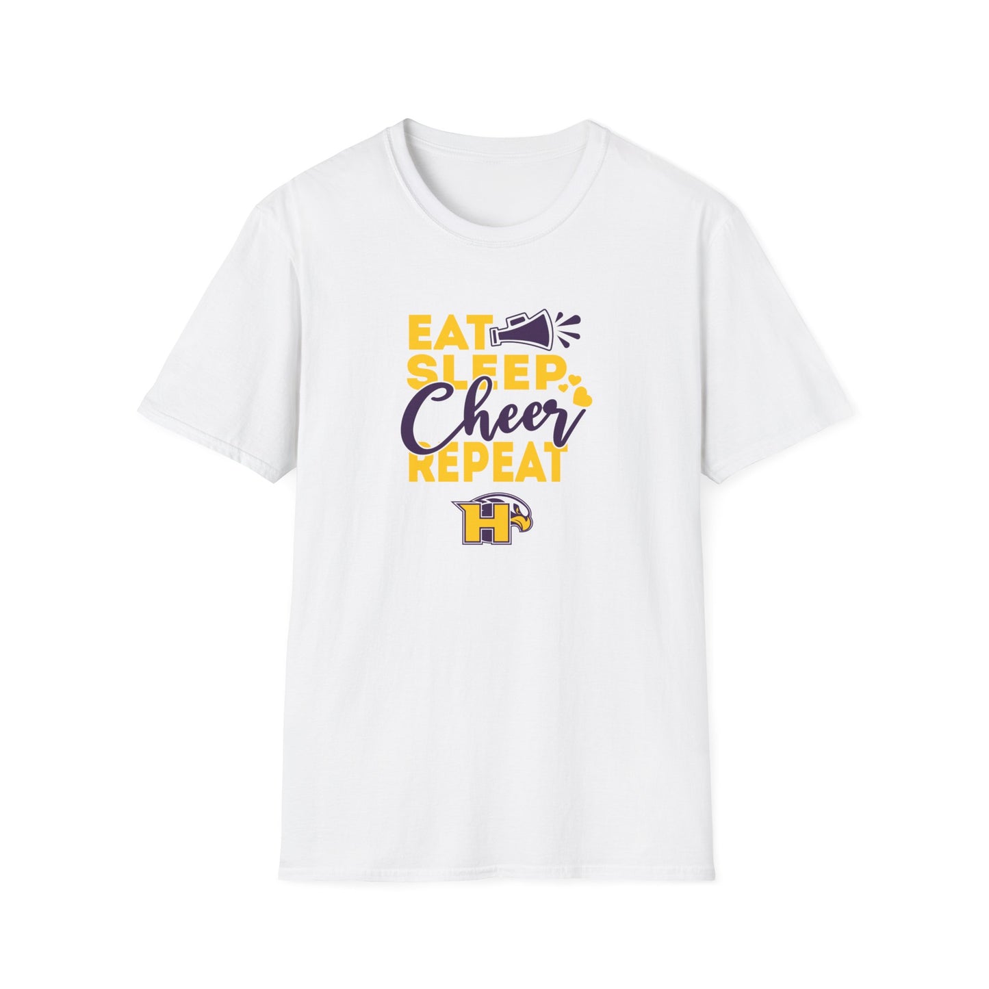 Cheer - Adult T-Shirt - Eat Sleep Cheer Repeat