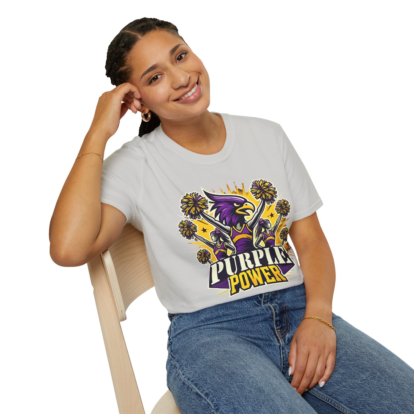 Cheer - Adult T-Shirt - Purple Power