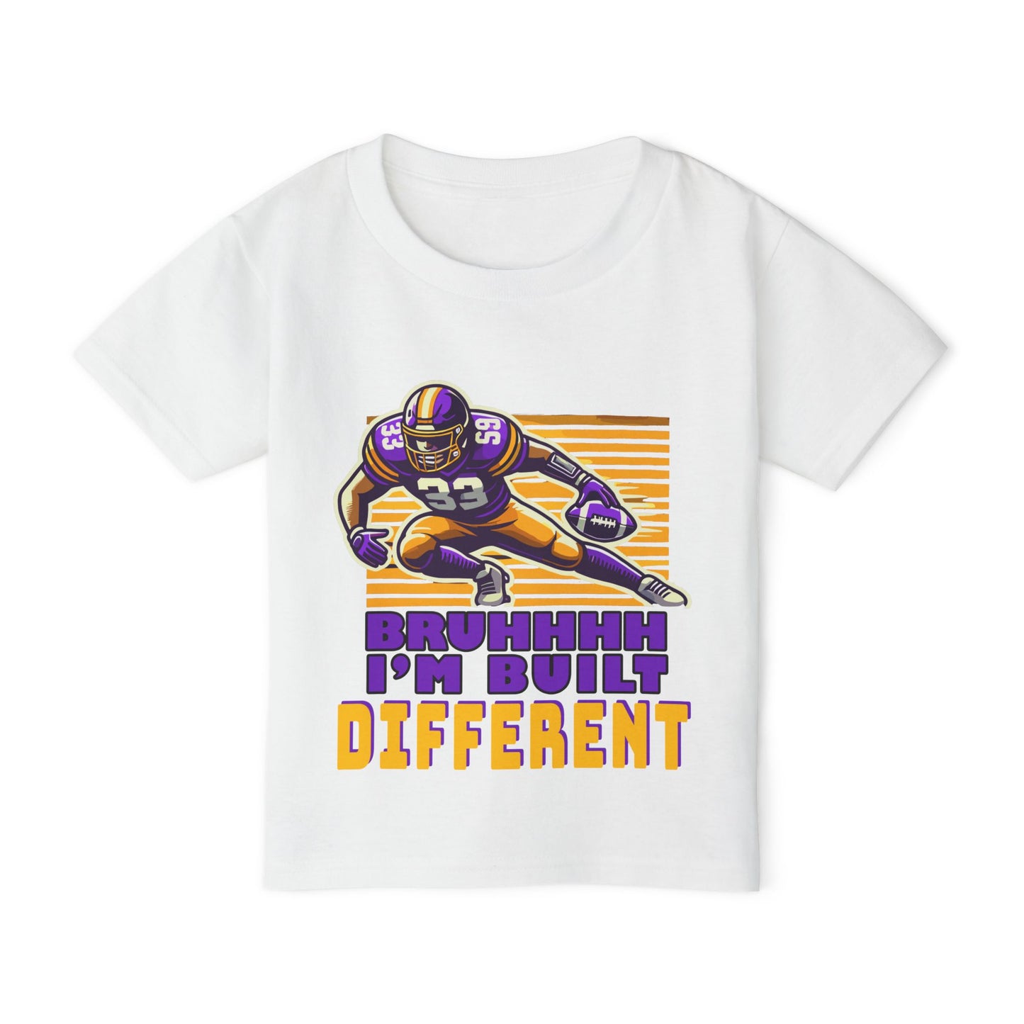 Football - Toddler T-Shirt - Bruhh I'm Built Different