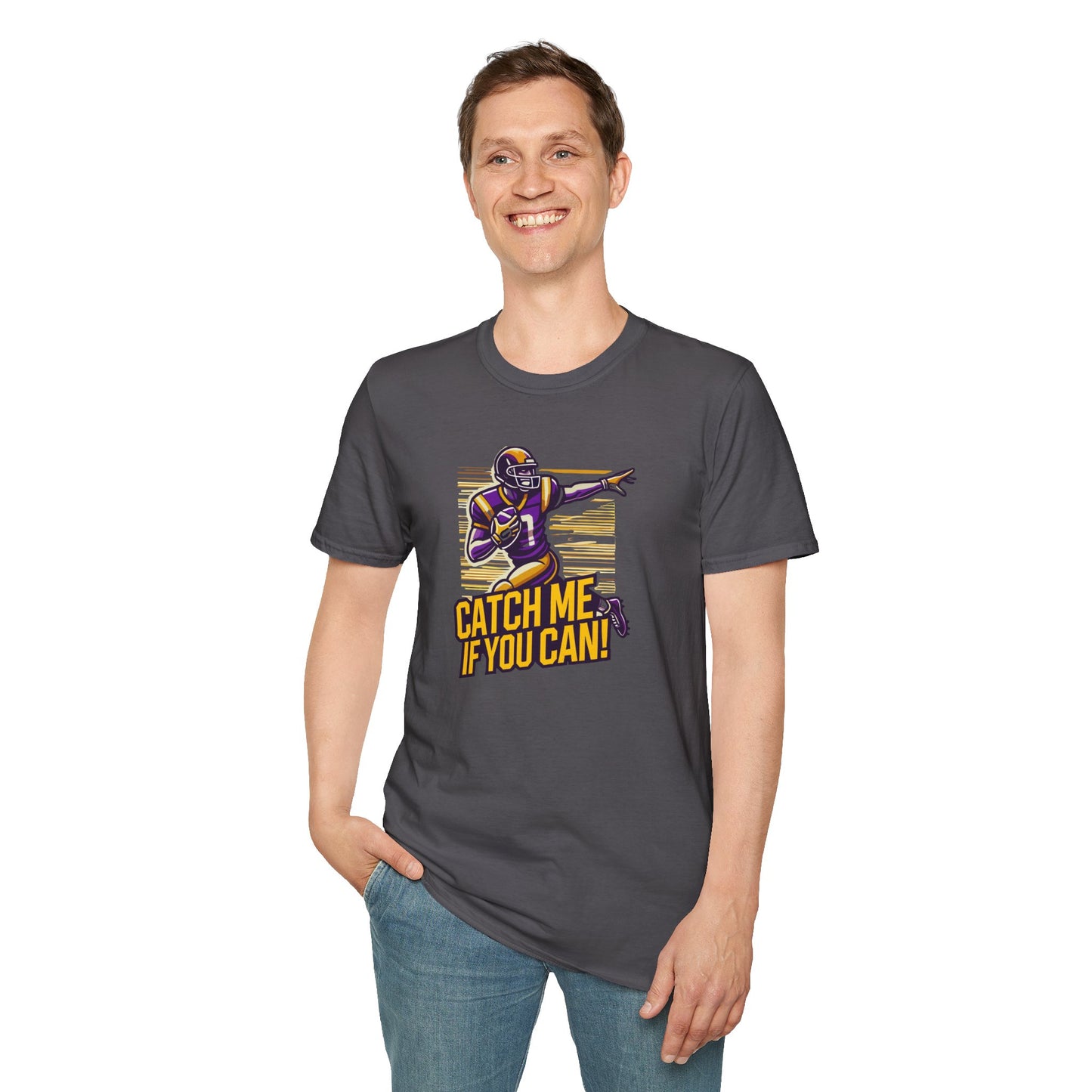 Football - Adult T-Shirt - Catch Me if You Can