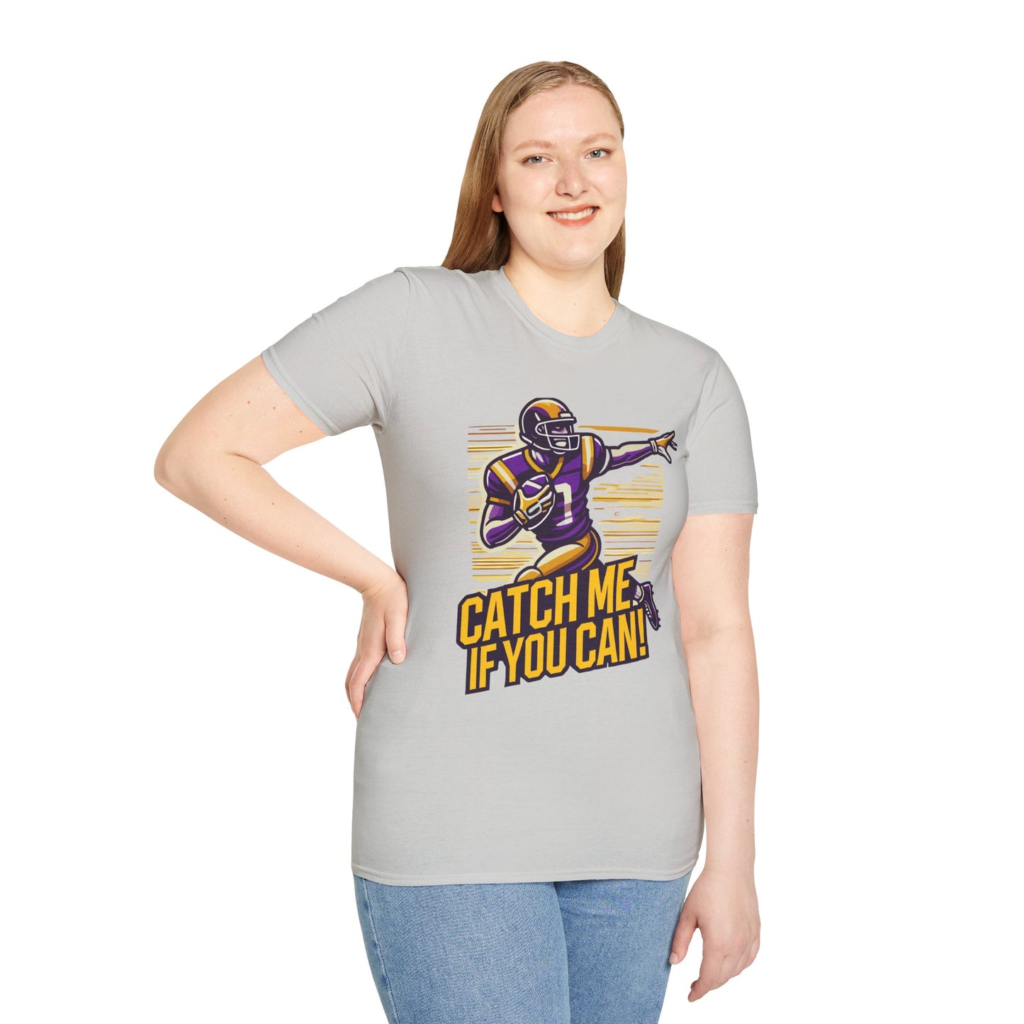 Football - Adult T-Shirt - Catch Me if You Can