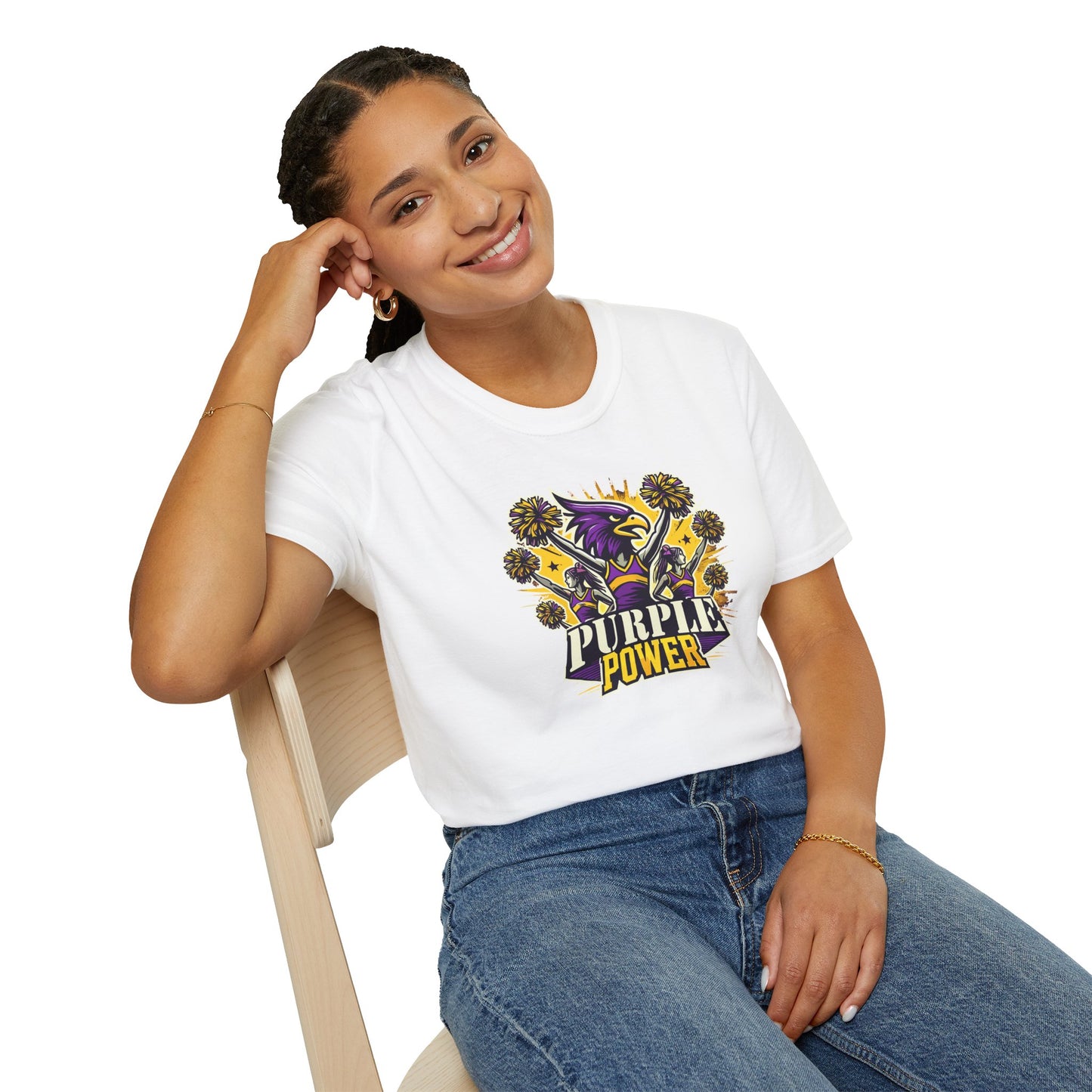 Cheer - Adult T-Shirt - Purple Power