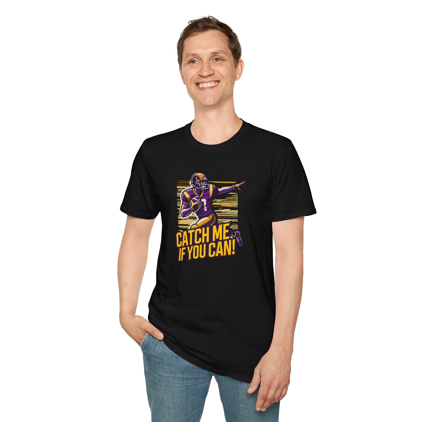 Football - Adult T-Shirt - Catch Me if You Can