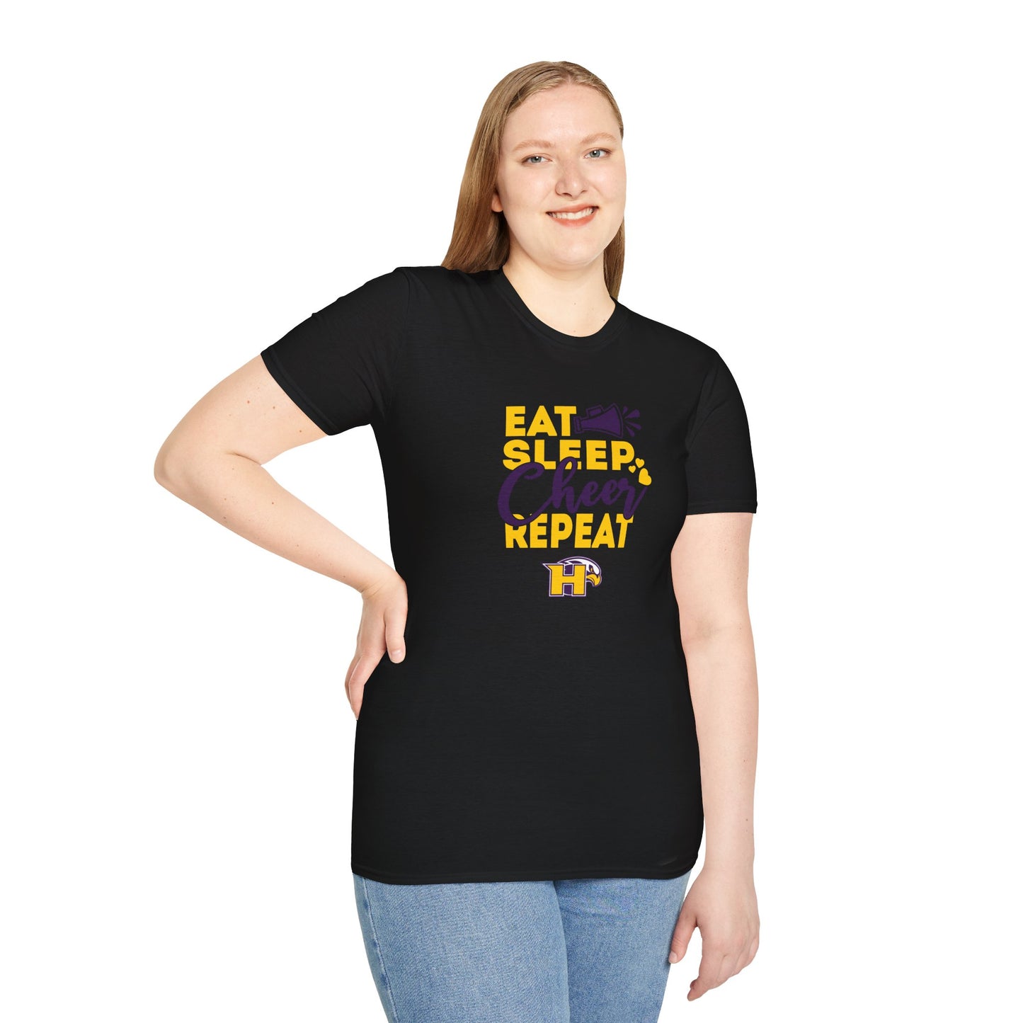 Cheer - Adult T-Shirt - Eat Sleep Cheer Repeat