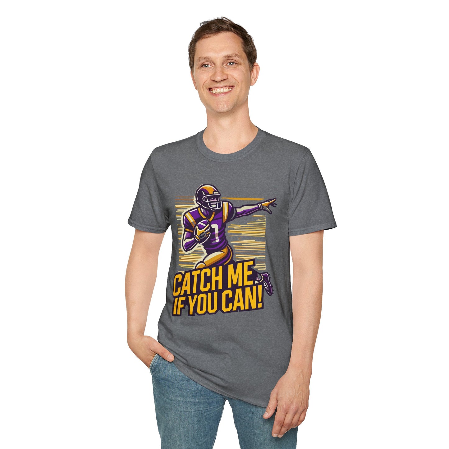 Football - Adult T-Shirt - Catch Me if You Can