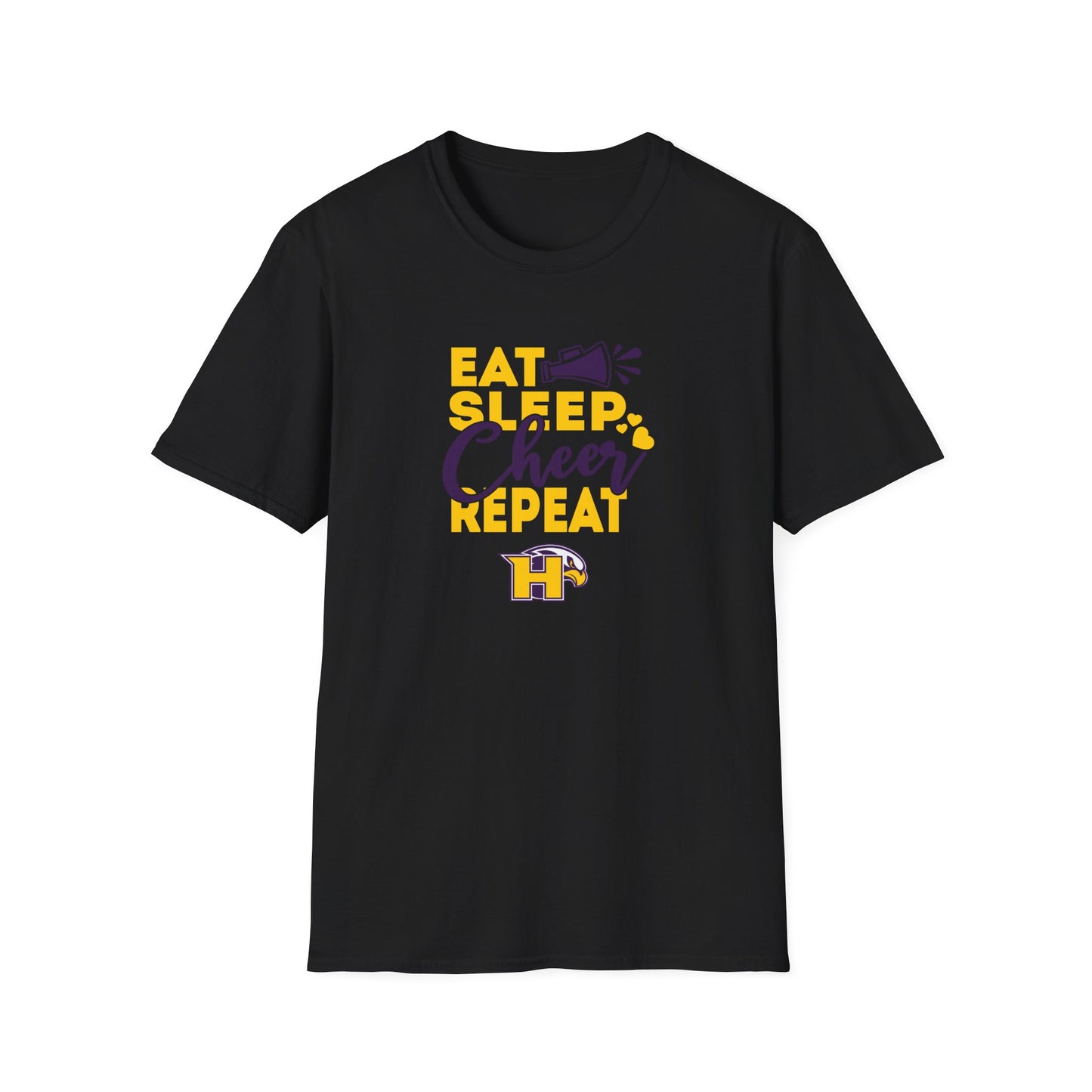 Cheer - Adult T-Shirt - Eat Sleep Cheer Repeat