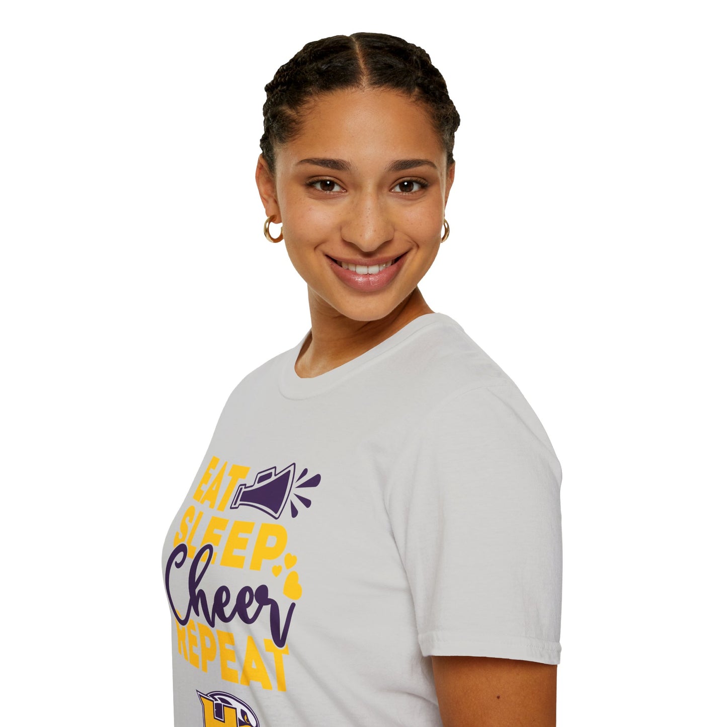 Cheer - Adult T-Shirt - Eat Sleep Cheer Repeat