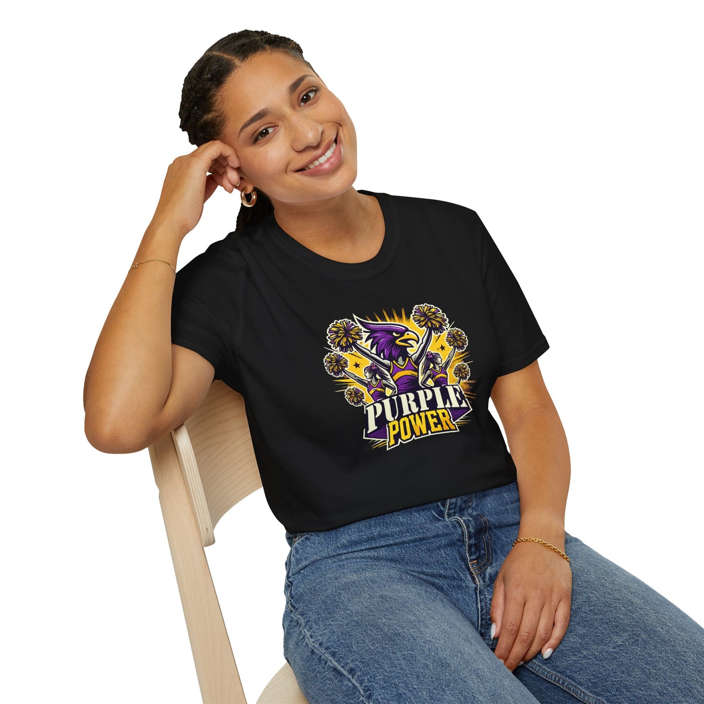 Cheer - Adult T-Shirt - Purple Power