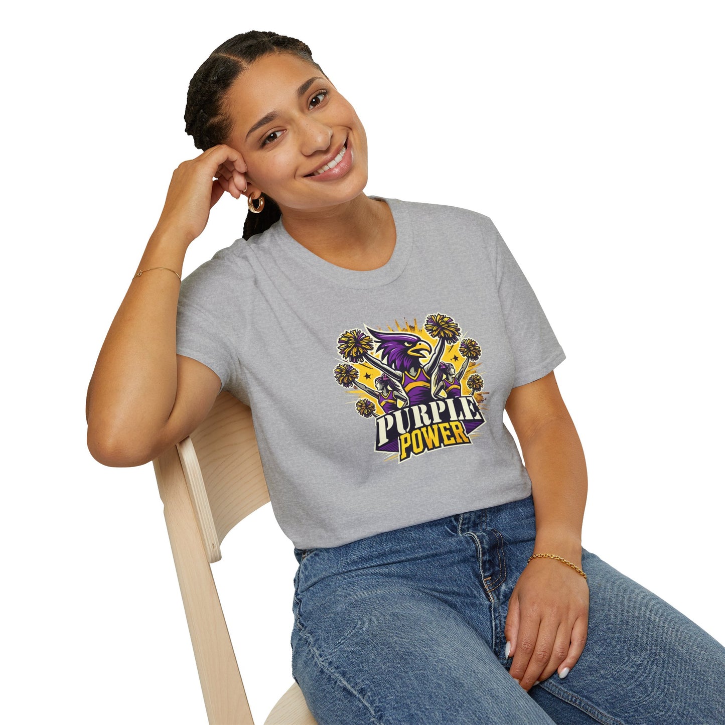 Cheer - Adult T-Shirt - Purple Power