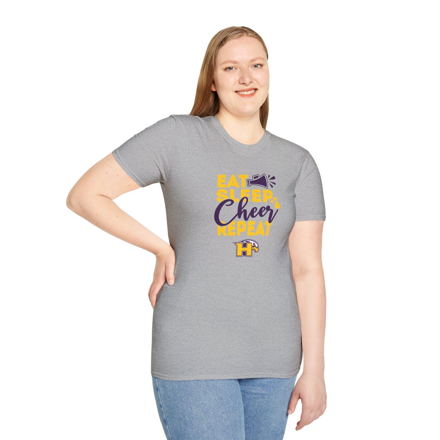 Cheer - Adult T-Shirt - Eat Sleep Cheer Repeat