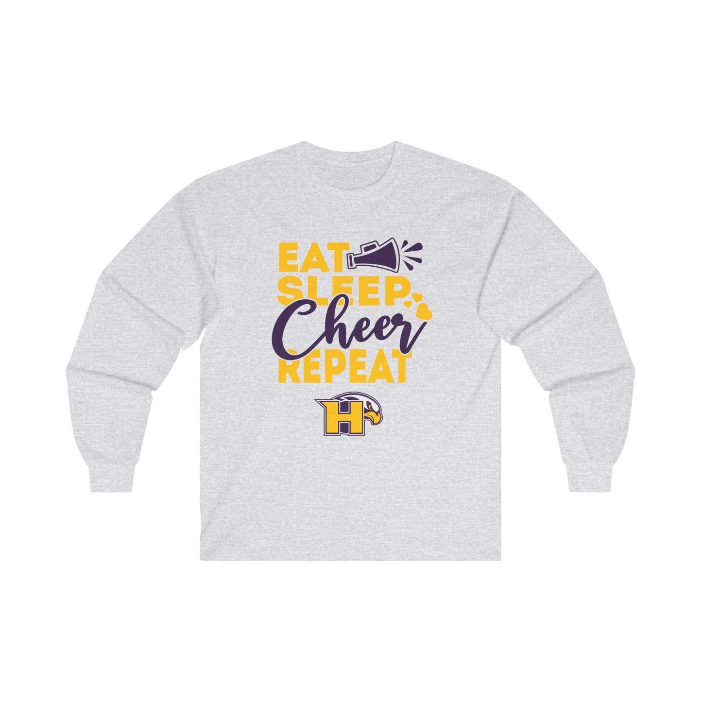 Cheer - Adult Long Sleeve - Eat Sleep Cheer Repeat