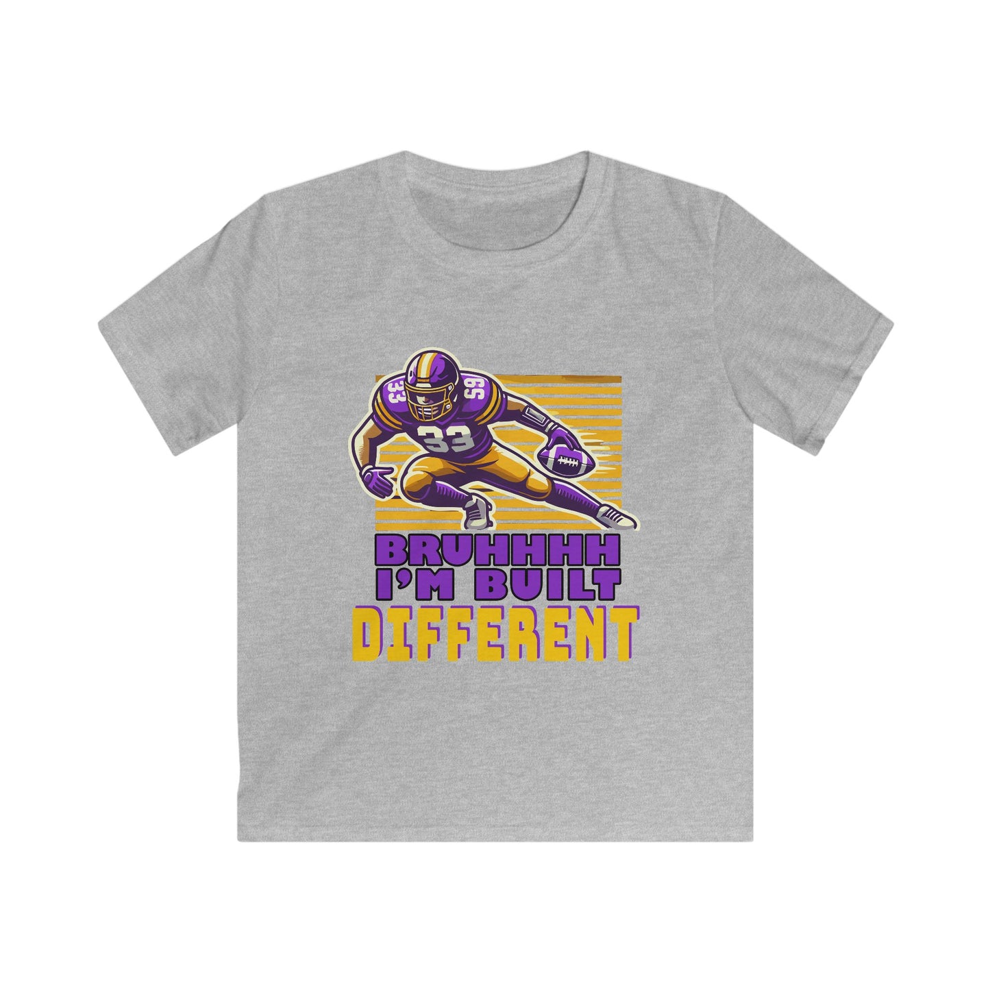 Football - Youth T-Shirt - 'Bruhhh I'm Built Different'