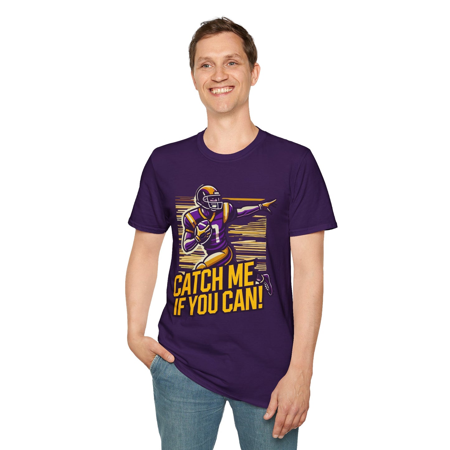 Football - Adult T-Shirt - Catch Me if You Can