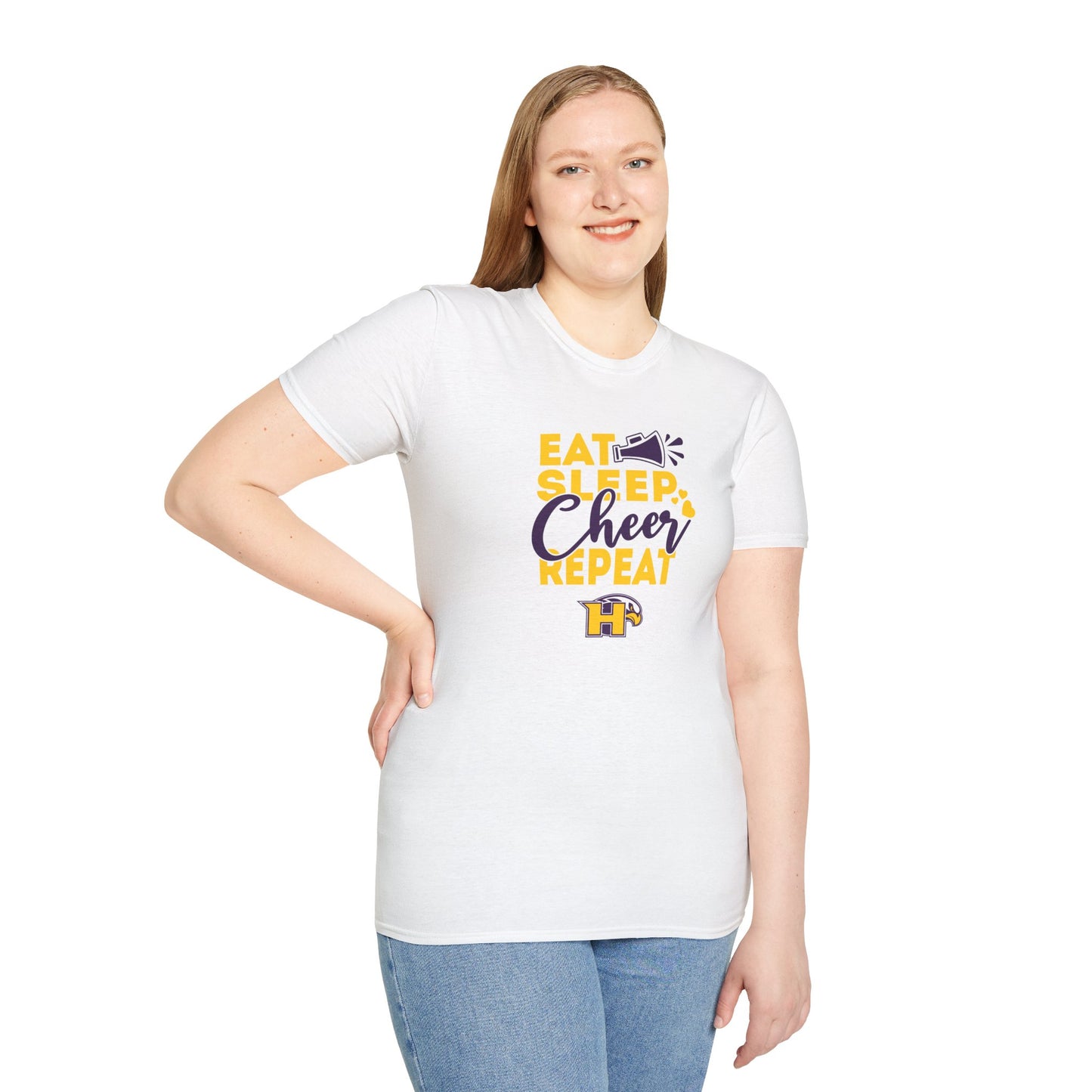 Cheer - Adult T-Shirt - Eat Sleep Cheer Repeat