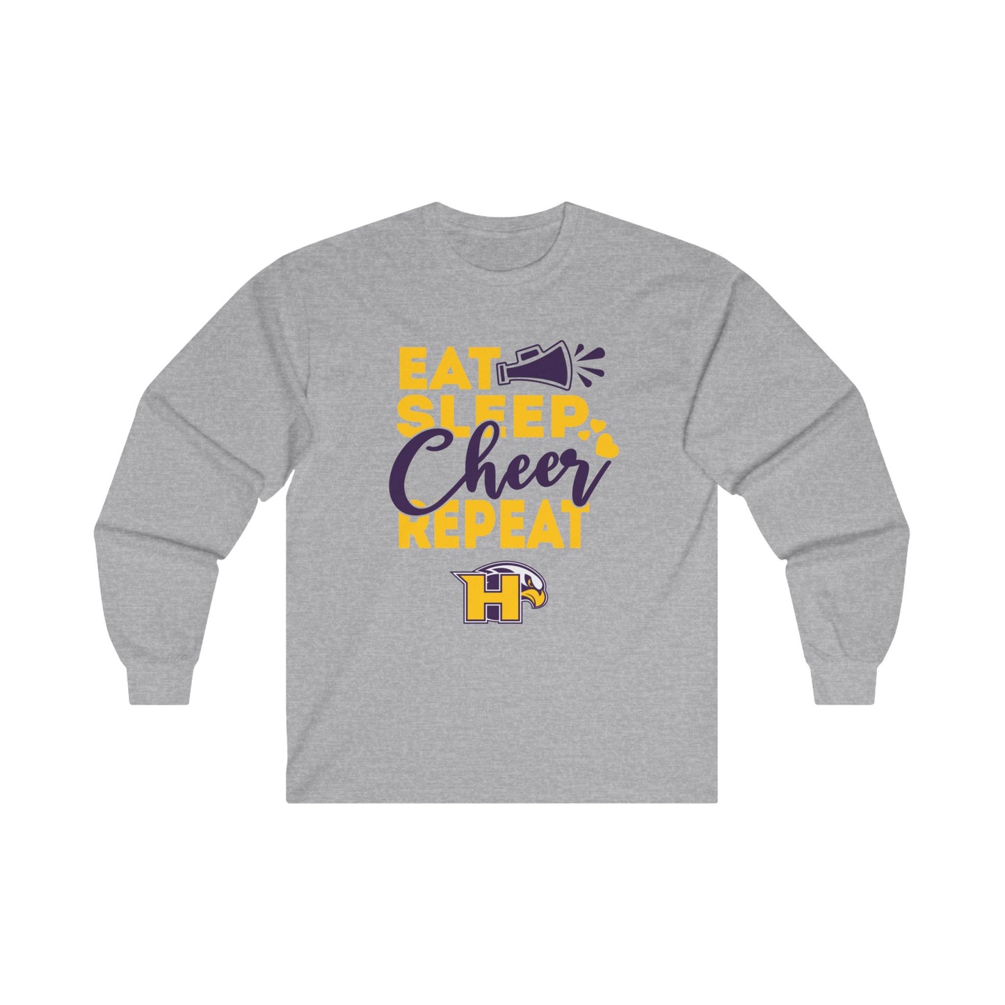 Cheer - Adult Long Sleeve - Eat Sleep Cheer Repeat