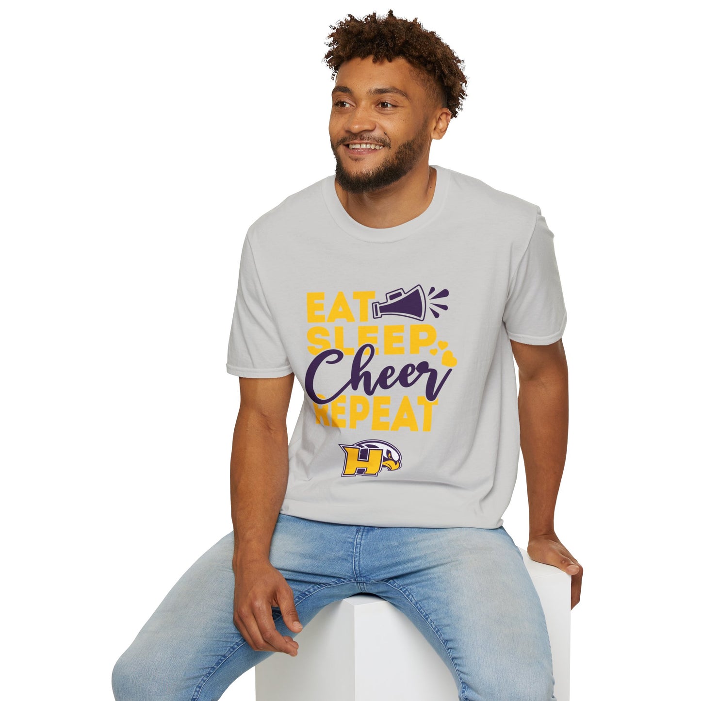 Cheer - Adult T-Shirt - Eat Sleep Cheer Repeat