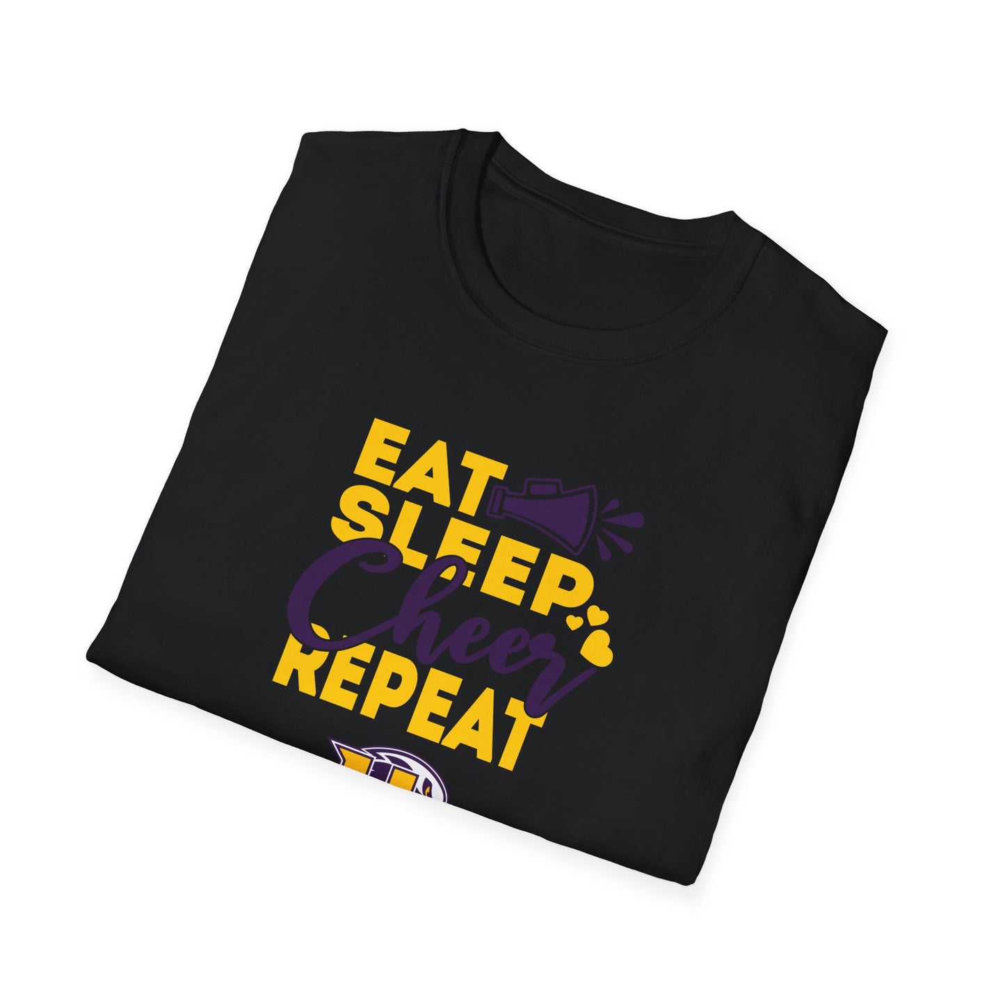 Cheer - Adult T-Shirt - Eat Sleep Cheer Repeat