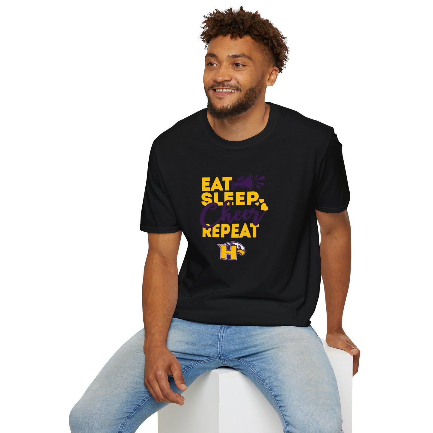 Cheer - Adult T-Shirt - Eat Sleep Cheer Repeat