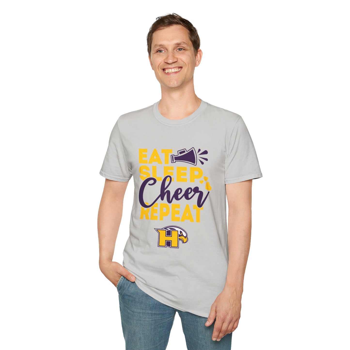 Cheer - Adult T-Shirt - Eat Sleep Cheer Repeat