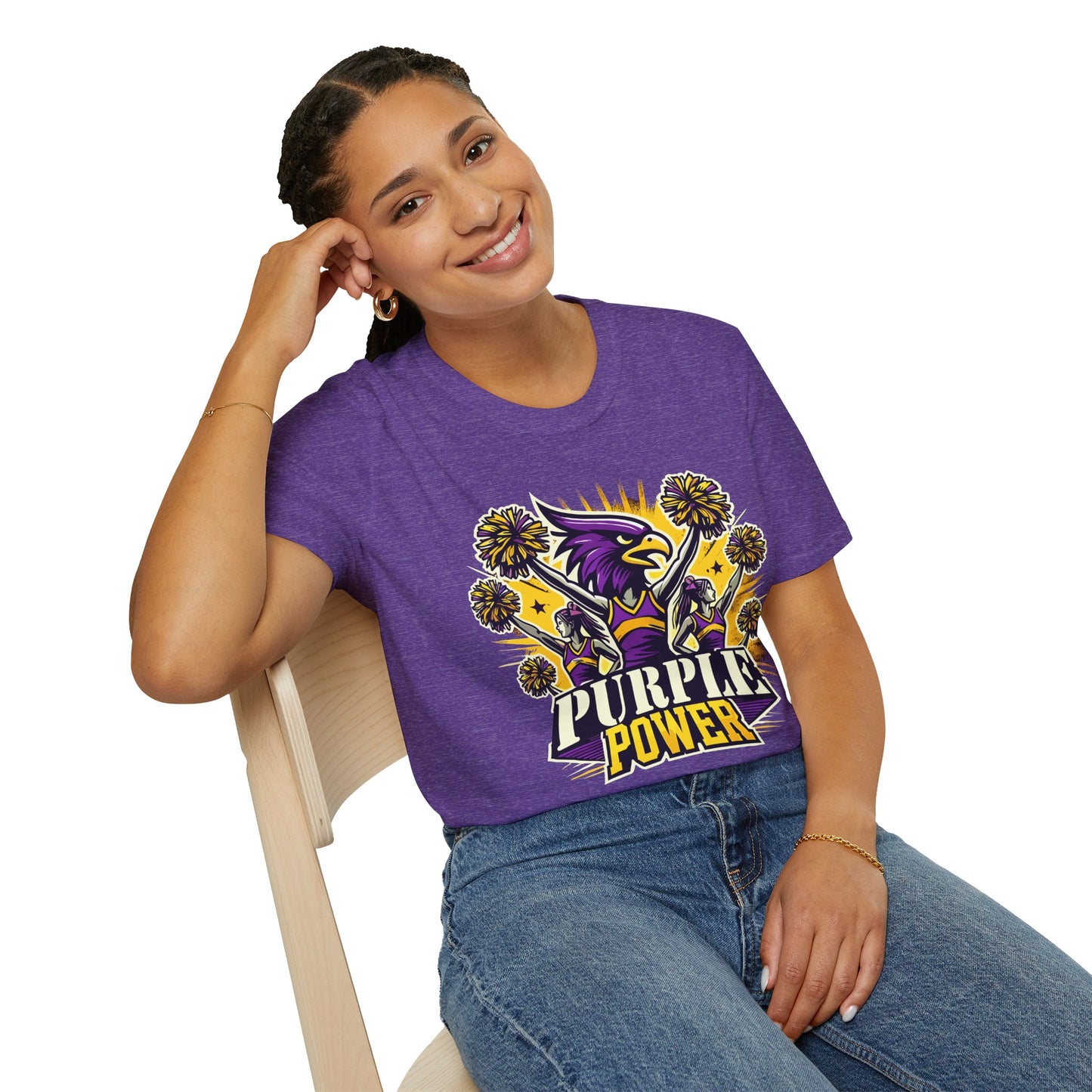 Cheer - Adult T-Shirt - Purple Power