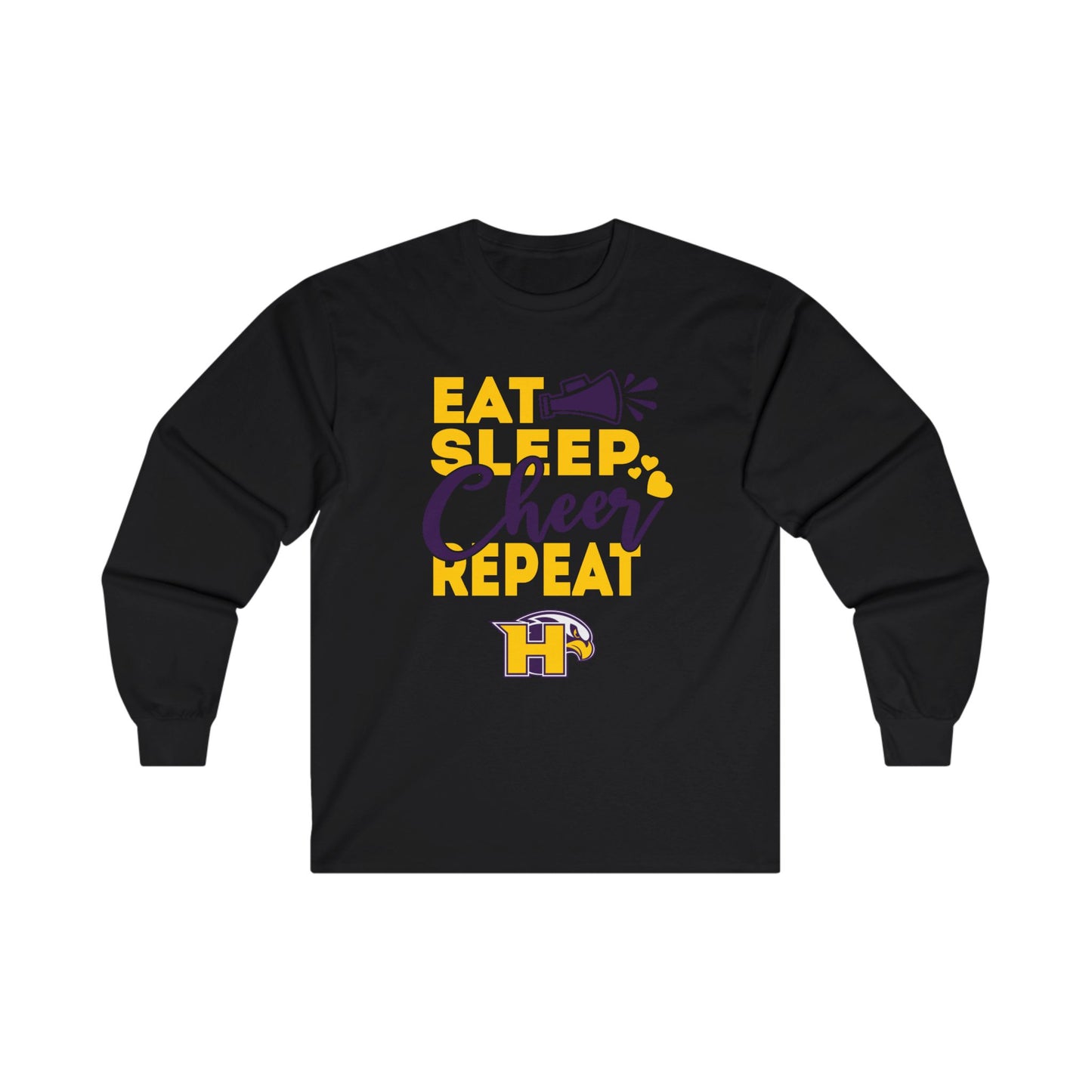 Cheer - Adult Long Sleeve - Eat Sleep Cheer Repeat