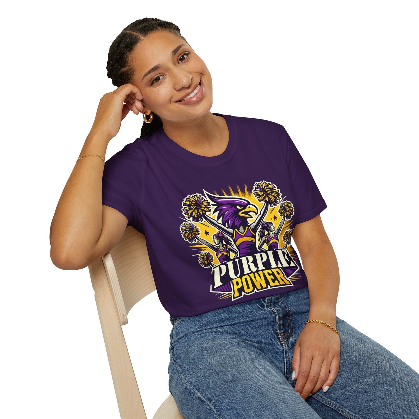 Cheer - Adult T-Shirt - Purple Power