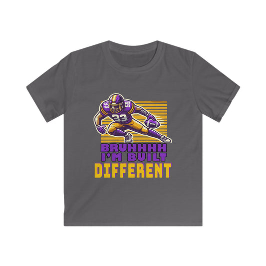 Football - Youth T-Shirt - 'Bruhhh I'm Built Different'