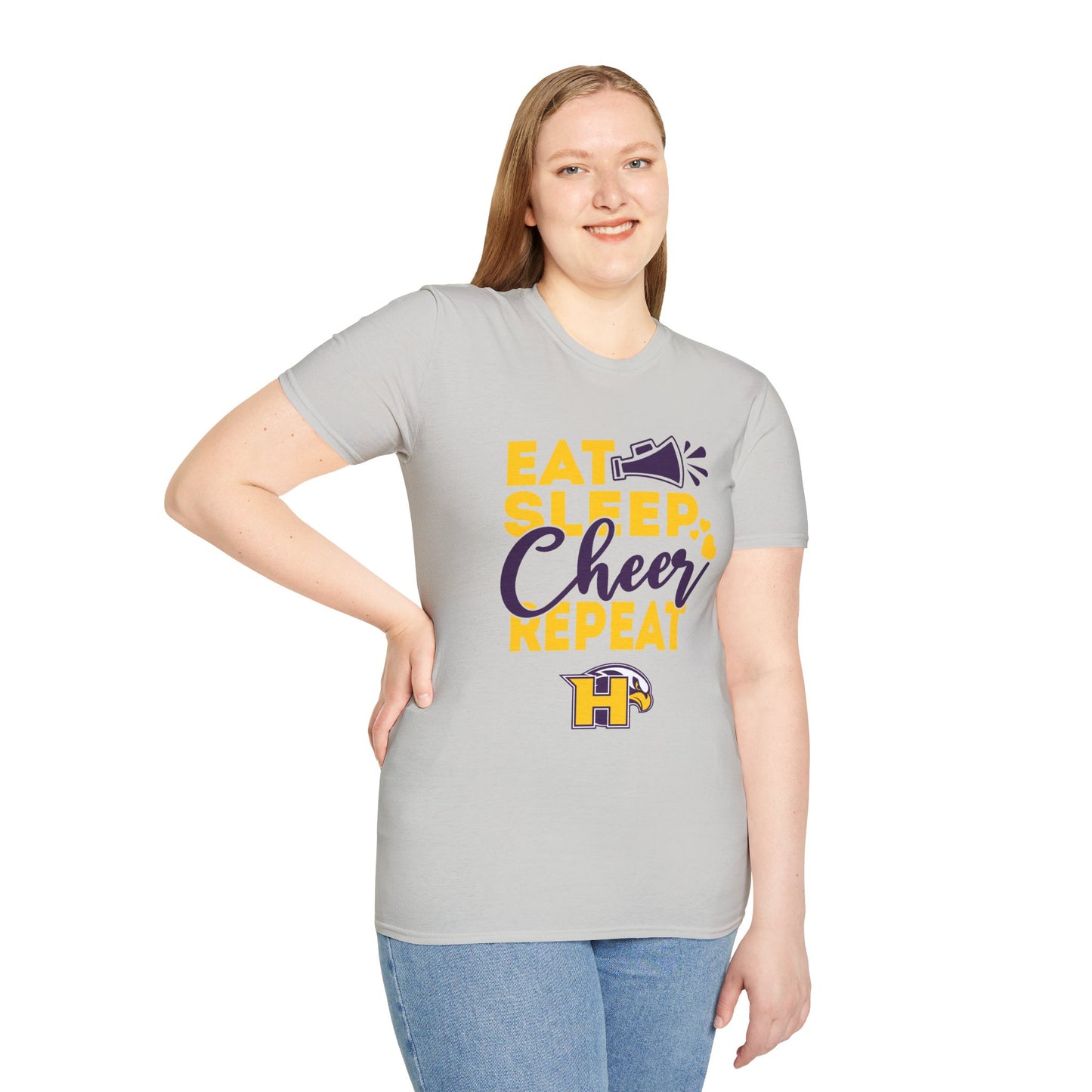 Cheer - Adult T-Shirt - Eat Sleep Cheer Repeat