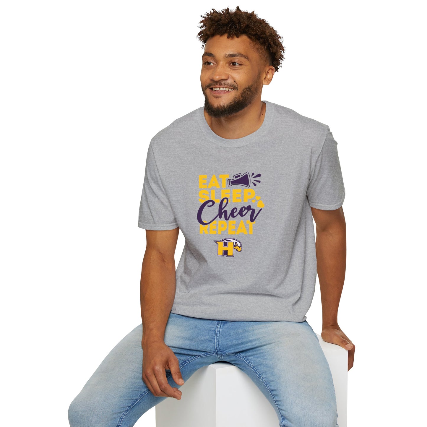 Cheer - Adult T-Shirt - Eat Sleep Cheer Repeat